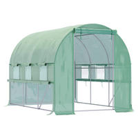 Outsunny Gewächshaus B/H/L: ca. 200x200x295 cm Gewächshaus - grün (295,00/200,00/200,00cm) - Outsunny