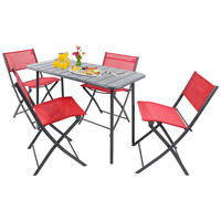 VCM Gartensitzgruppe Sumila rot Stahl B/H/L: ca. 45x79x46 cm Sumila - rot (46,00/45,00/79,00cm) - VCM