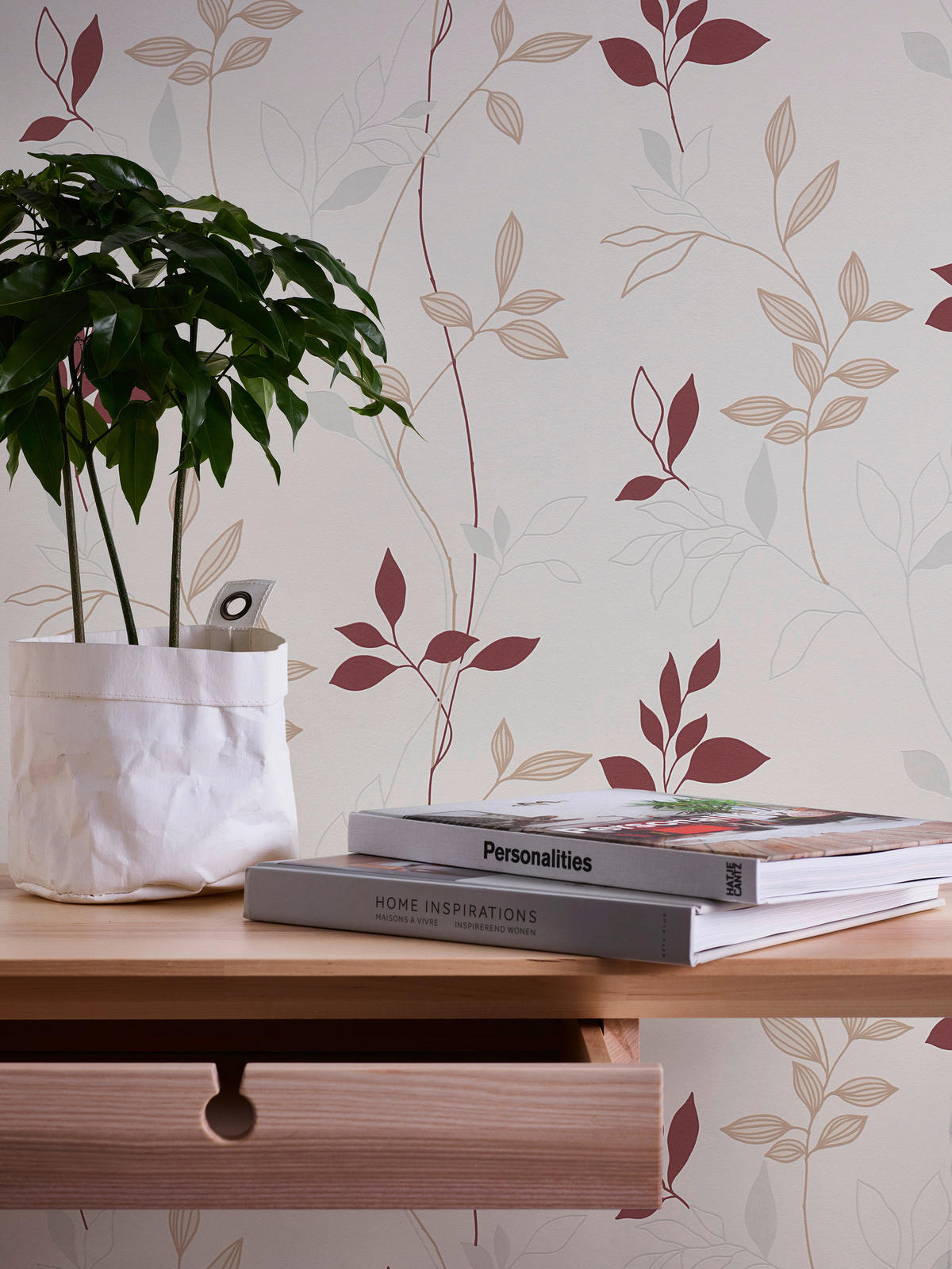 A.S.Creation Vliestapete rot beige B/H/D: ca. 53x1005x9,6 cm Vliestapete - beige/rot (9,60/1005,00cm) - A.S.Creation