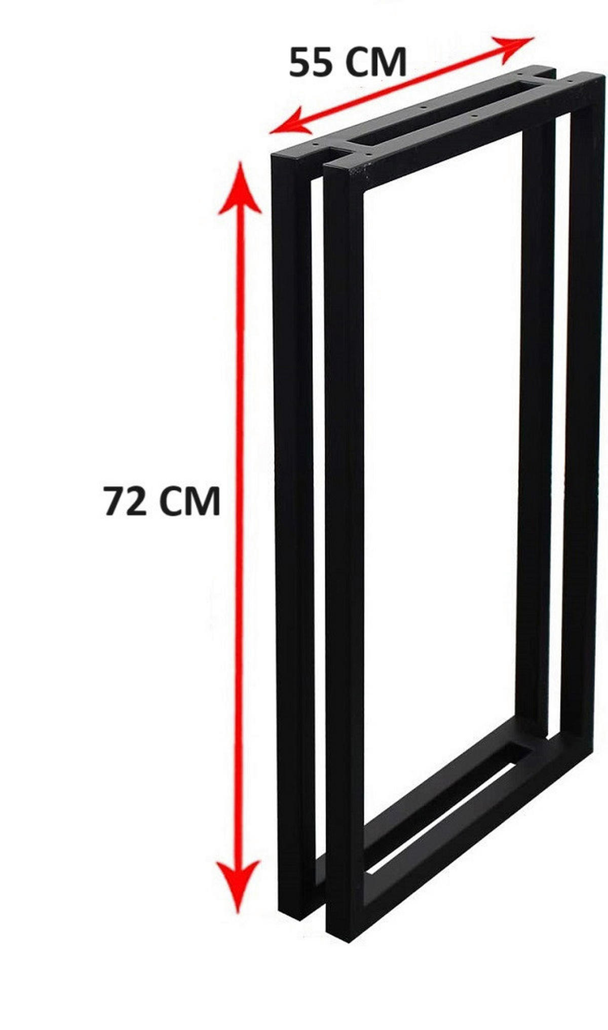 Tischgestell OS  MA60 schwarz matt pulverbeschichtet B/H: ca. 55x72 cm OS  MA60 - schwarz (55,00/72,00cm) - moebel17
