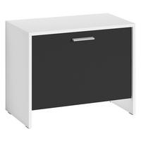 Sitzbank BEN weiß schwarz B/H/T: ca. 60x48x35 cm BEN - weiß/schwarz (60,00/48,00/35,00cm) - byLIVING