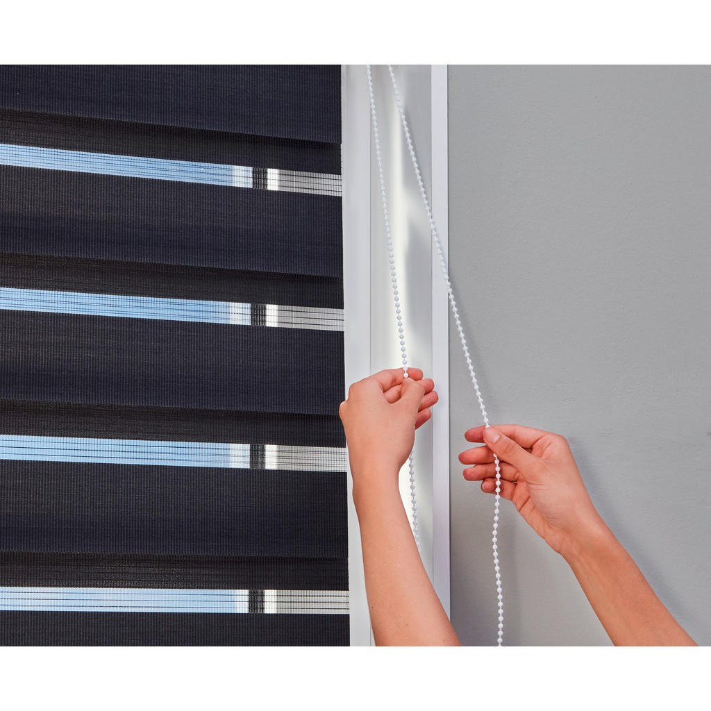 Thumbnail - POCOline Doppelrollo mit Blende Easy-Fix anthrazit B/L: ca. 90x160 cm