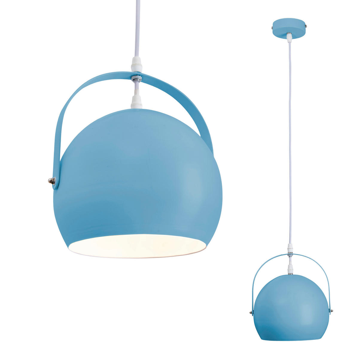 Näve Leuchten Pendelleuchte COLORADO NV6137812 blau Eisen H/D: ca. 132x25 cm E27 1 Brennstellen Pendelleuchte COLORADO mit E27 - blau (25,00/132,00cm) - Näve Leuchten