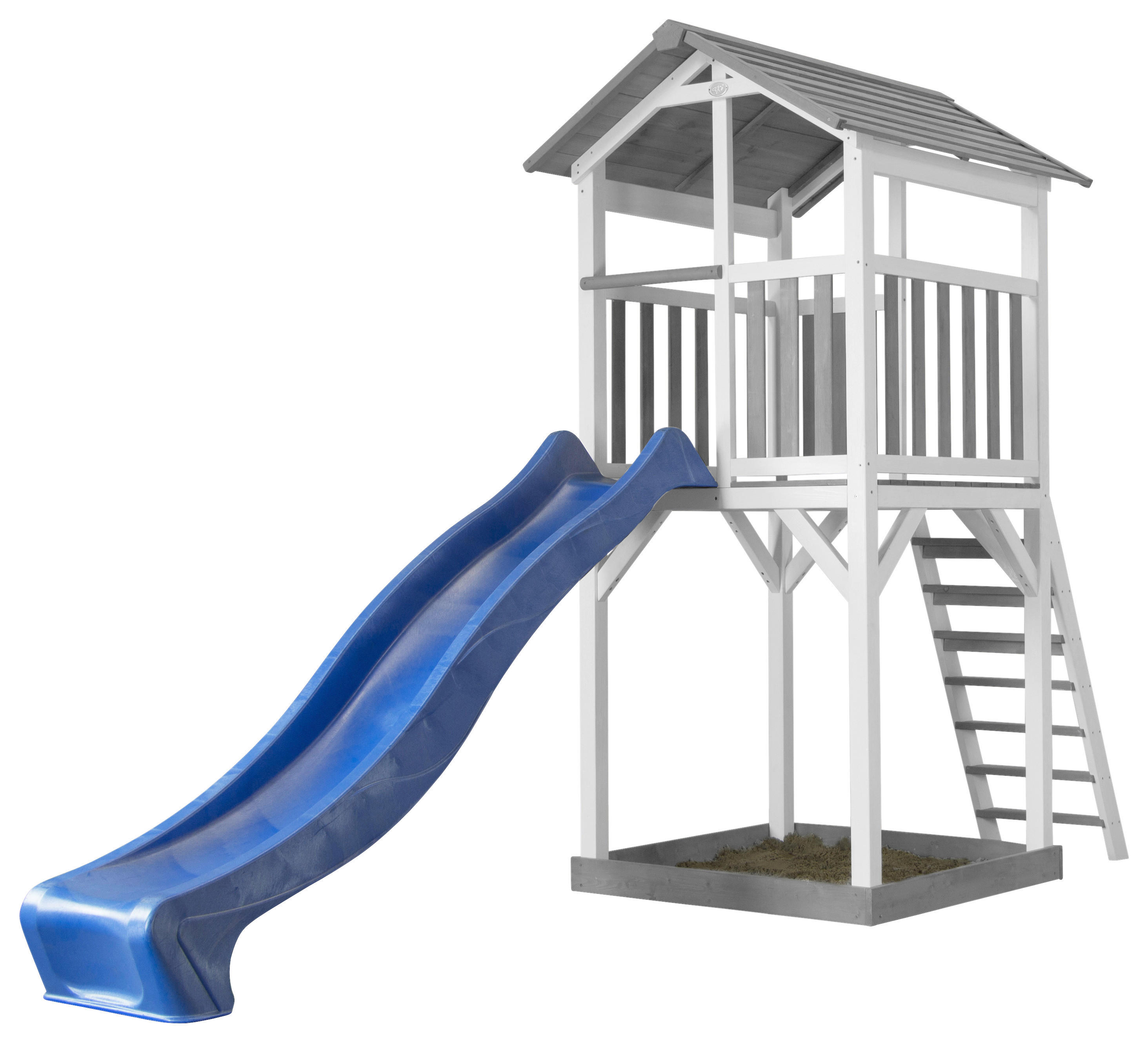 AXI Spielturm Beach Tower weiß B/H/T: ca. 111,2x241,9x349 cm Beach Tower - blau/weiß (111,20/241,90/349,00cm) - AXI