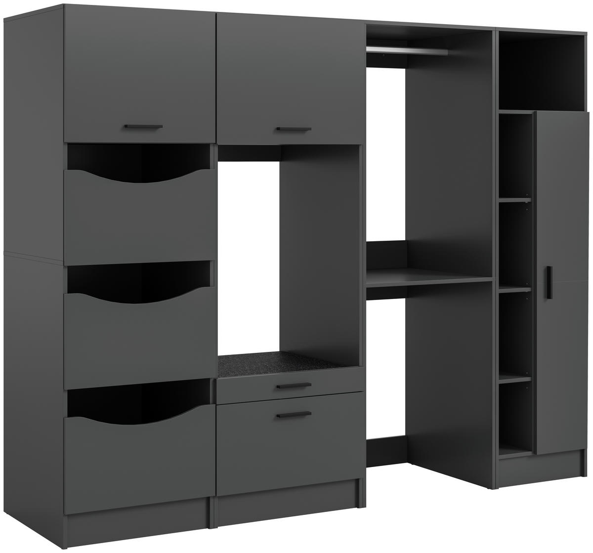 Waschmaschinenumbauschrank Free anthrazit B/H/T: ca. 248x195x68 cm Free - anthrazit (248,00/195,00/68,00cm) - xonox.home