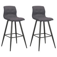 Barhocker SIMONE  2er-Set anthrazit schwarz Webstoff Metall B/H/T: ca. 42x103x51 cm SIMONE  2er-Set - schwarz/anthrazit (42,00/103,00/51,00cm) - byLIVING