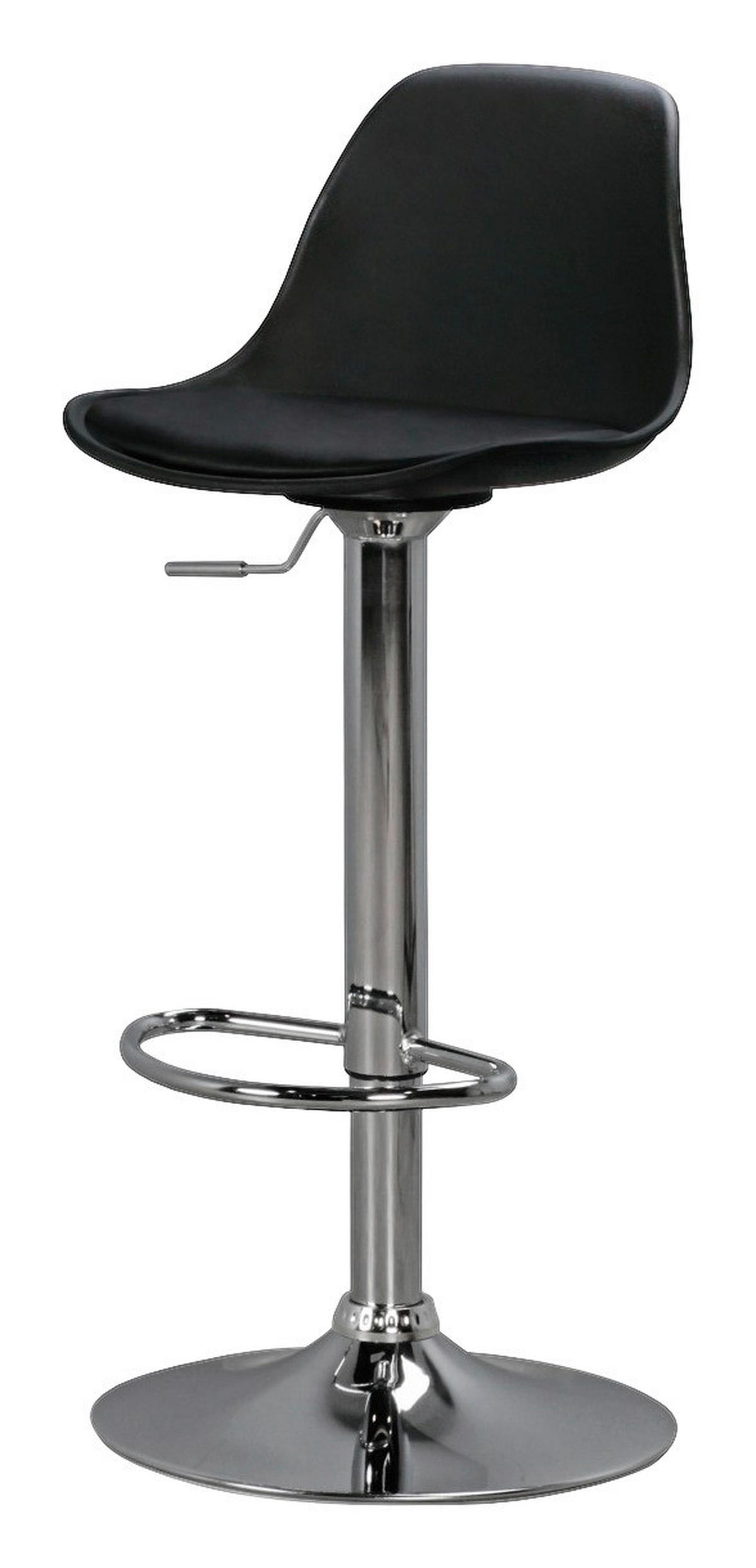 Barhocker schwarz Chrom Kunstleder Metall B/H/T: ca. 40x104x40 cm Barhocker - schwarz/Chrom (40,00/104,00/40,00cm) - Amstyle