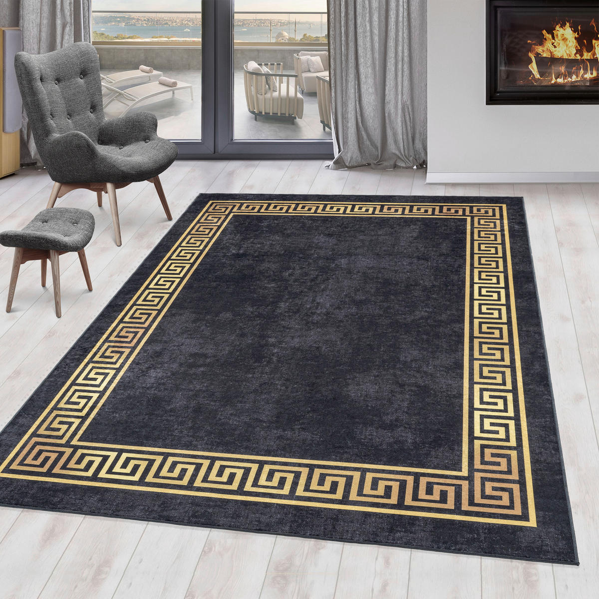Ayyildiz Teppich FIESTA schwarz B/L: ca. 160x230 cm FIESTA - schwarz (160,00/230,00cm) - Ayyildiz