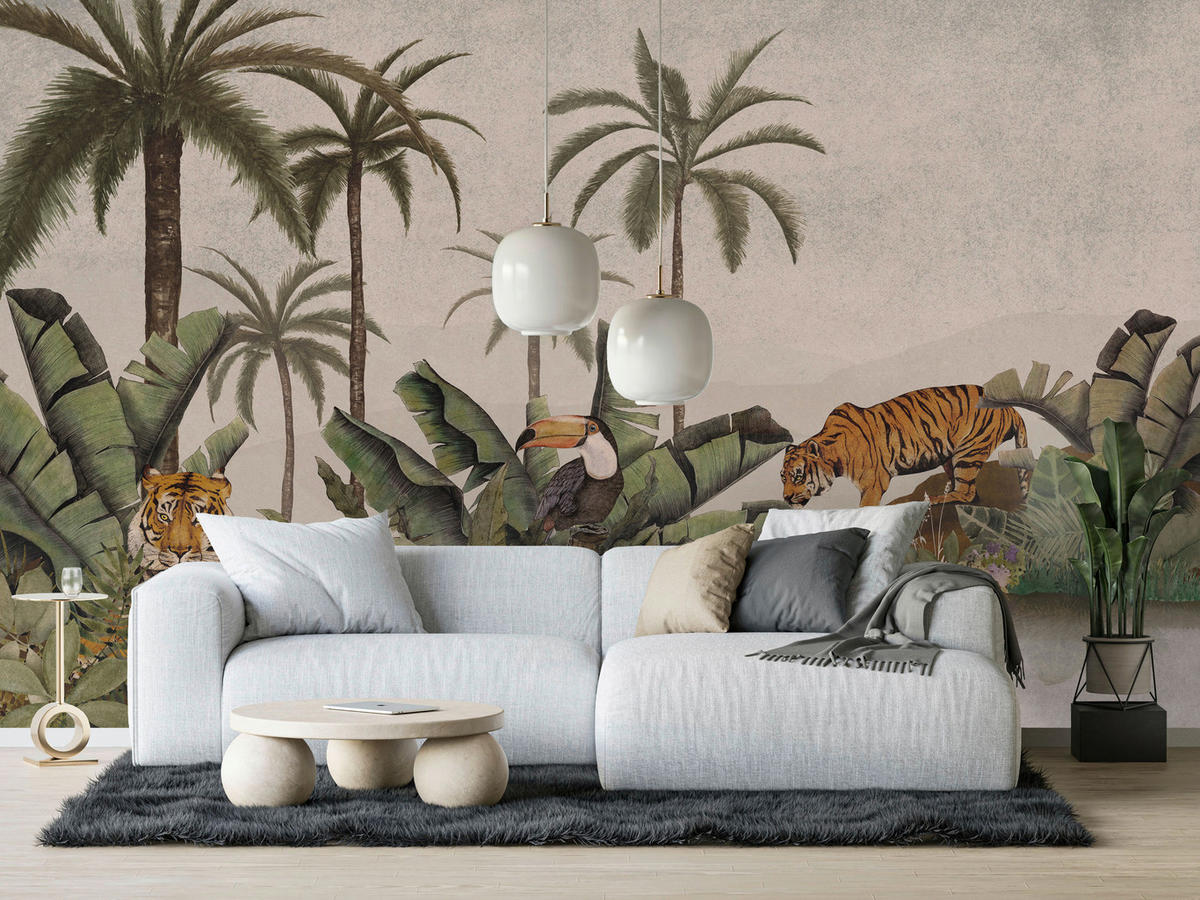 Komar Fototapete Tiger Jungle B/L: ca. 400x250 cm Tiger Jungle - (400,00/250,00cm) - Komar