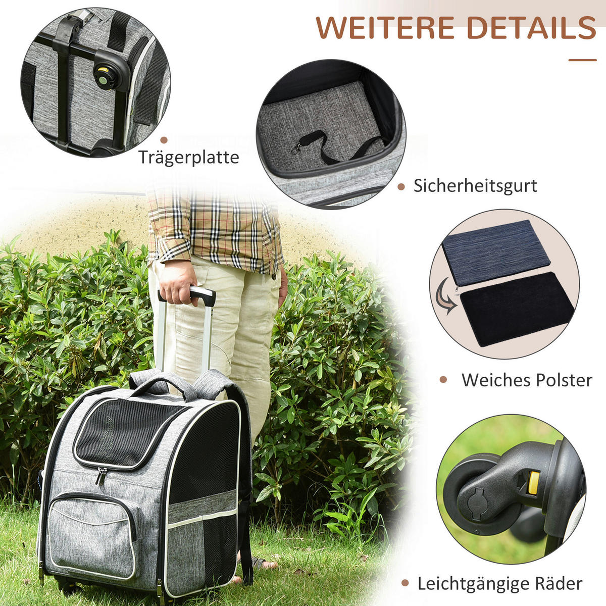 PawHut Tragetasche für Haustiere schwarz Polyester B/H/L: ca. 33x51,5x43 cm Tragetasche für Haustiere - weiß/schwarz (43,00/33,00/51,50cm) - PawHut