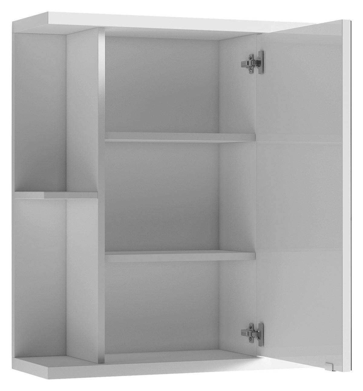 Spiegelschrank NEBRASKA weiß B/H/T: ca. 60x70x25 cm NEBRASKA - weiß (60,00/70,00/25,00cm) - byLIVING