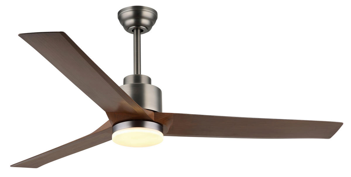 GLOBO LED-Deckenventilator dunkelbraun Opal grau Kunststoff Metall H/D: ca. 48x148 cm 1 Brennstellen MODESTO - dunkelbraun/Opal (148,00/48,00cm) - GLOBO
