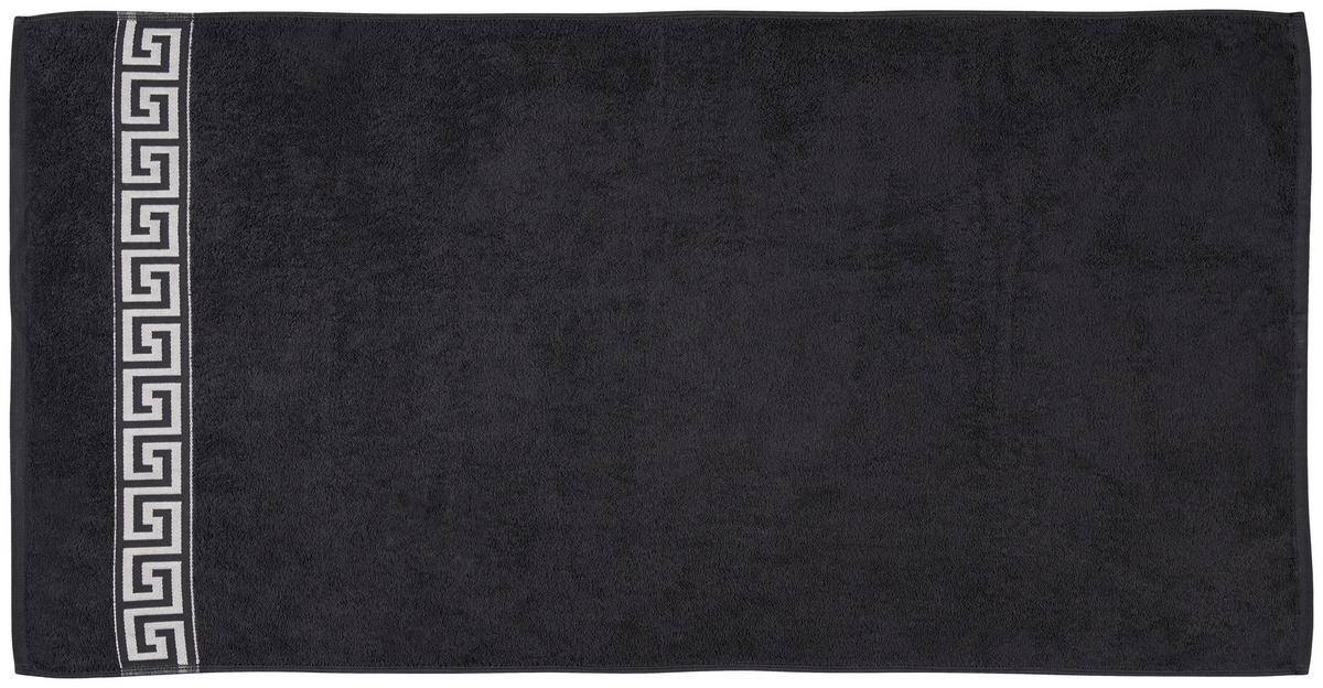 Duschtuch Mäander Mäander - schwarz (70,00/140,00cm) - POCOline