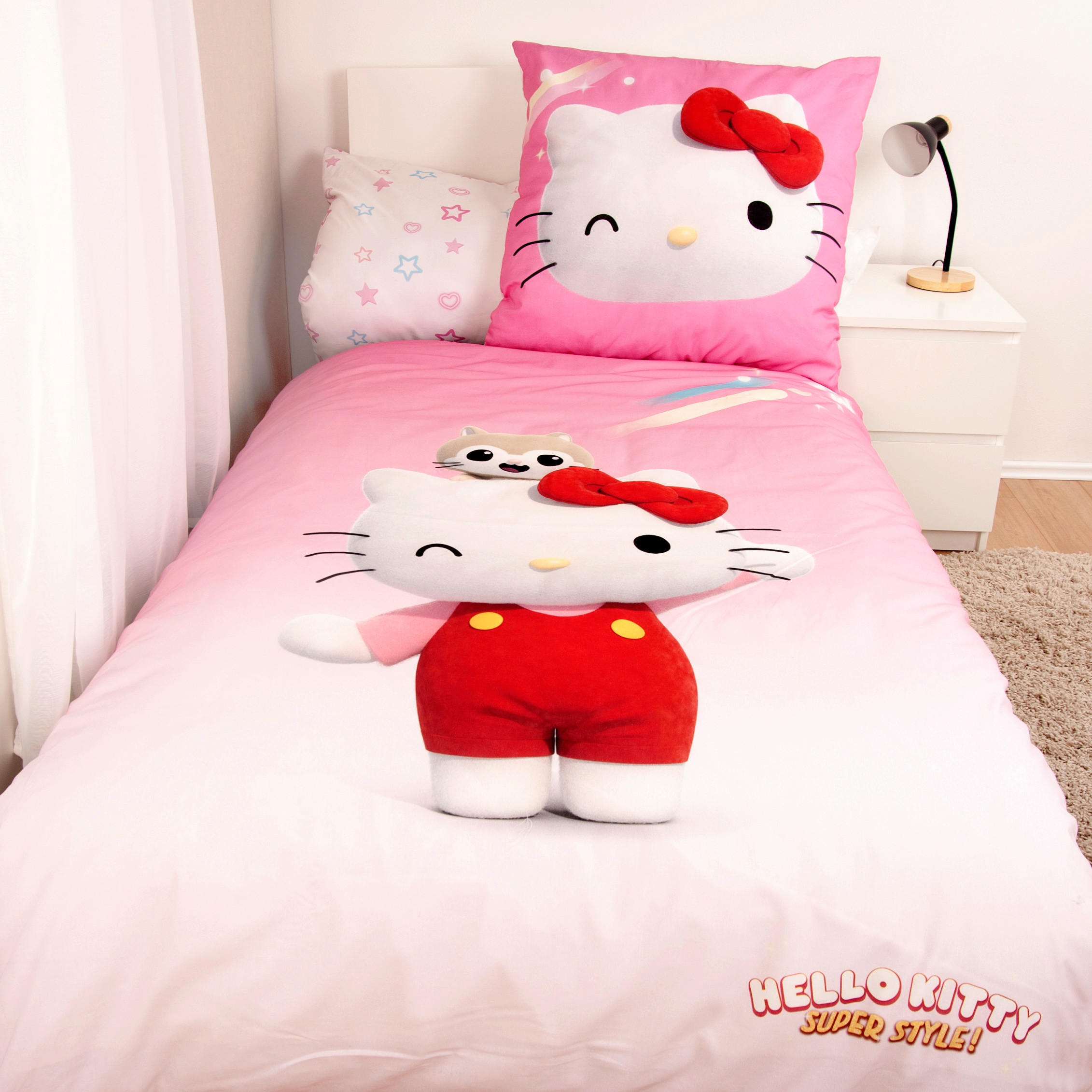 Baumwoll Wende Bettwäsche Hello Kitty Renforce Multi Baumwolle B/L: ca. 135x200 cm Hello Kitty - Multi (135,00/200,00cm)