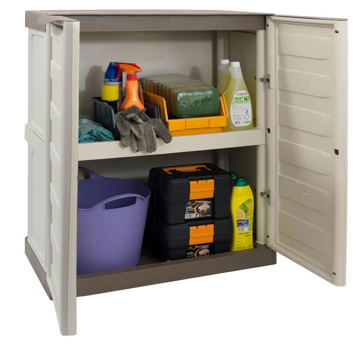 ArtPlast Kunststoffschrank Spazio beige Kunststoff B/H/L: ca. 85x39x70 cm Spazio - beige/braun (70,00/85,00/39,00cm) - Artplast