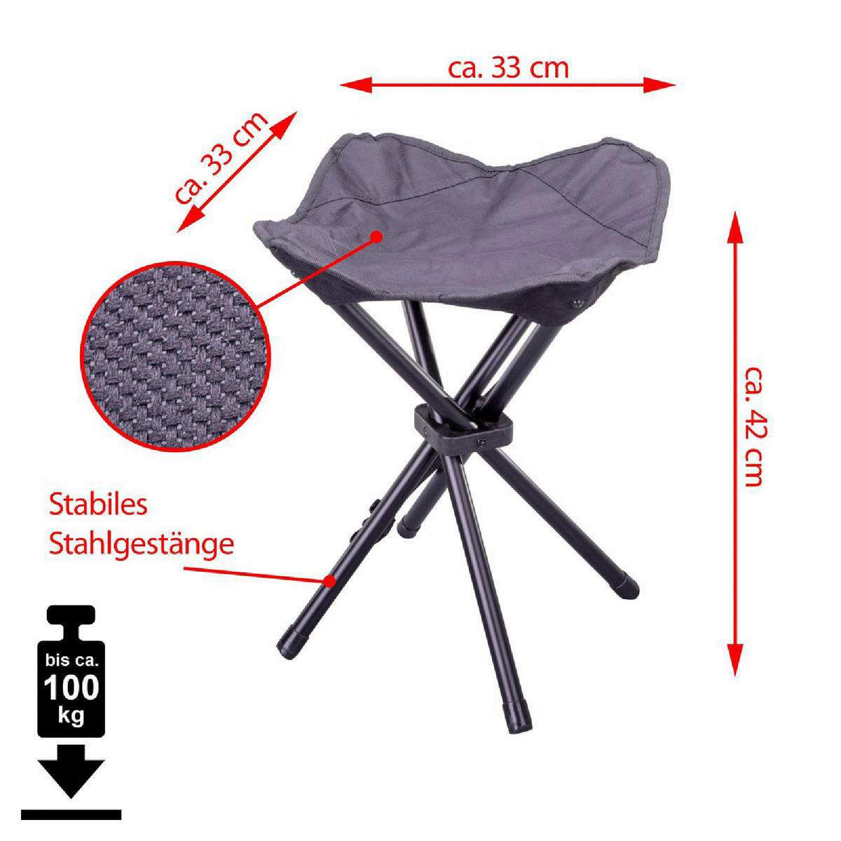 VCM Gartenhocker-Set schwarz Stahl B/H/T: ca. 33x42x33 cm Gartenhockerset - schwarz (33,00/42,00/33,00cm) - VCM