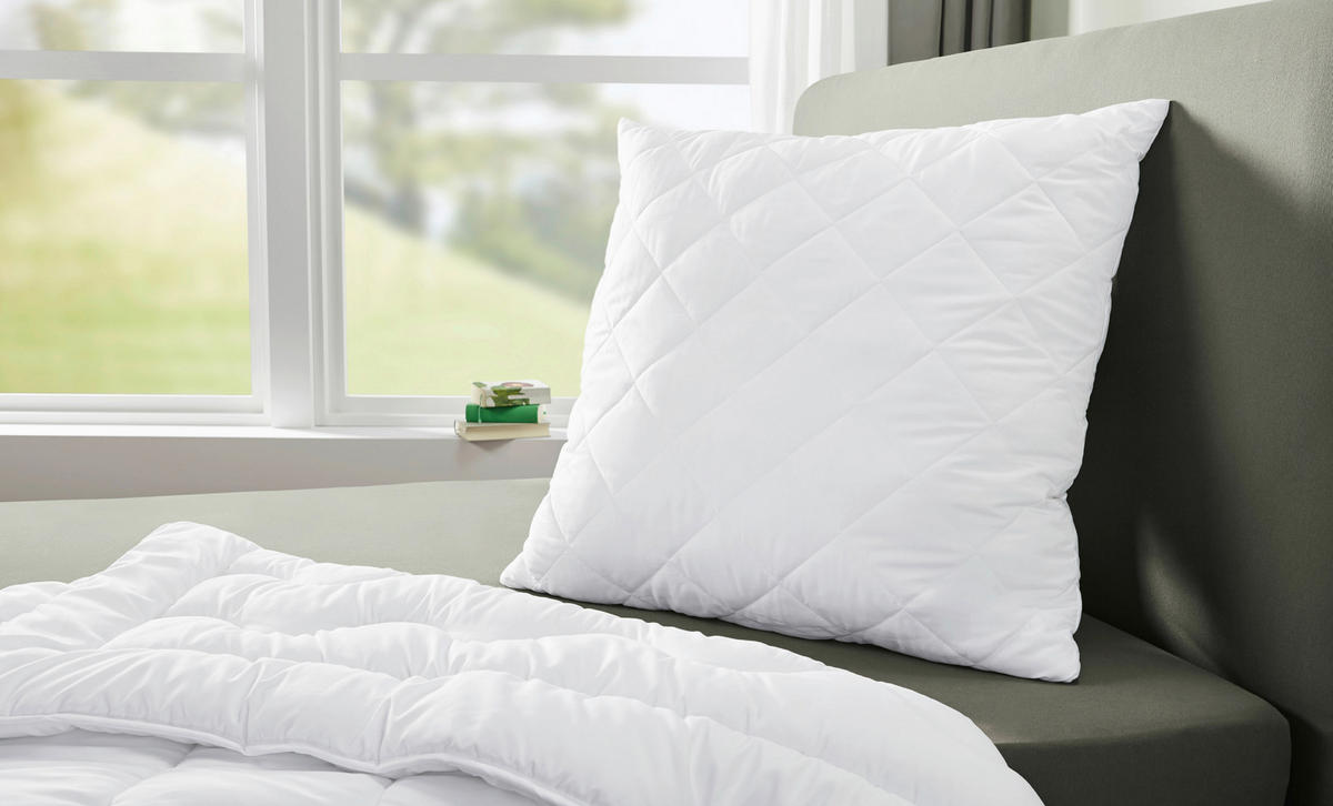 Wellness Kopfkissen Kopfkissen_Multizonen 80x80cm - weiß (80,00/80,00cm) - Wellness