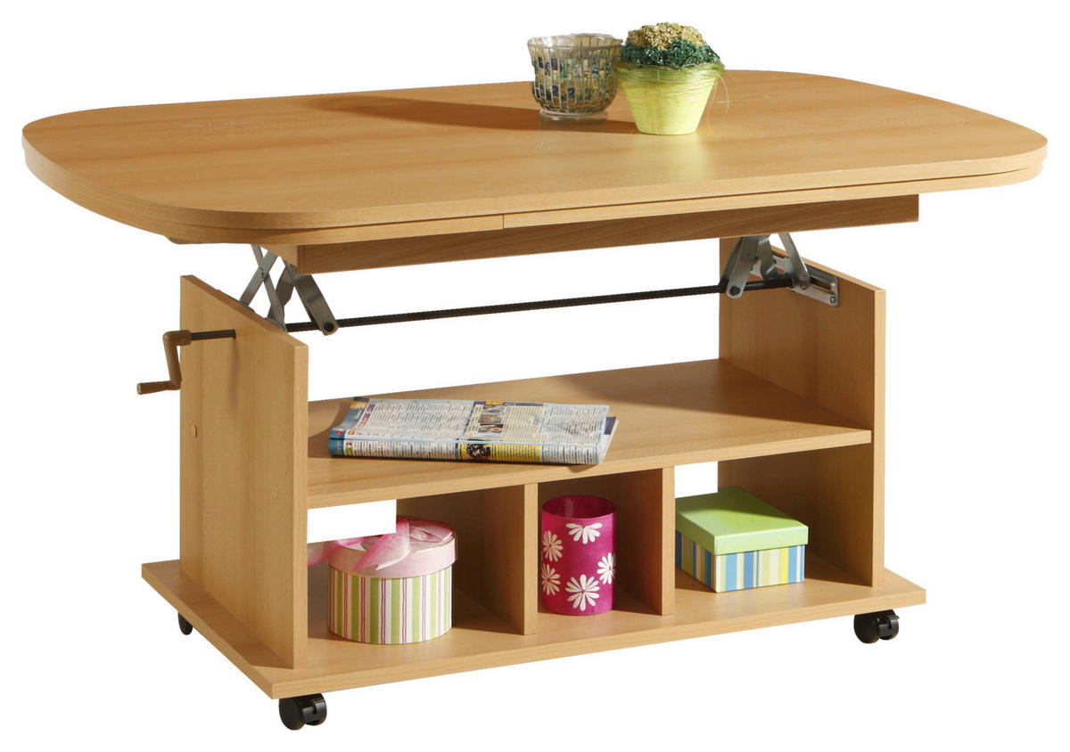 Couchtisch Babsi III buche Nachbildung B/H/T: ca. 107x53x67 cm Babsi III - buche/schwarz (107,00/53,00/67,00cm) - Hela