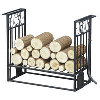 HOMCOM Kaminholzständer schwarz B/H/T: ca. 75x60x30 cm ca. 100 kg Kaminholzständer  MH842-163 - schwarz (75,00/60,00/30,00cm) - HOMCOM