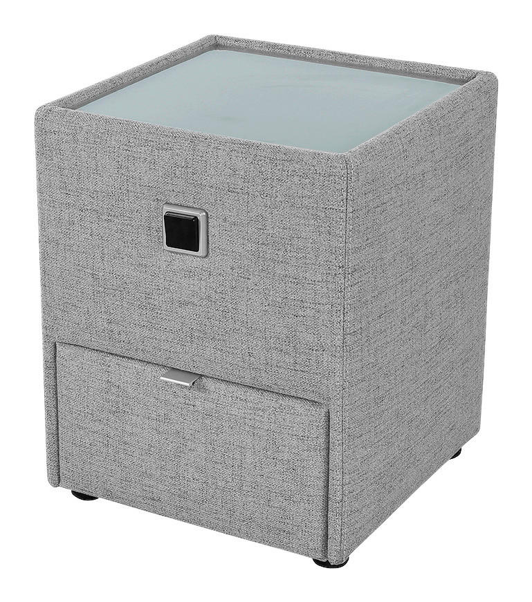 Nachtkonsole  grau Lancy_Nachtkonsole 369/09 - grau (44,50/53,00/44,50cm)