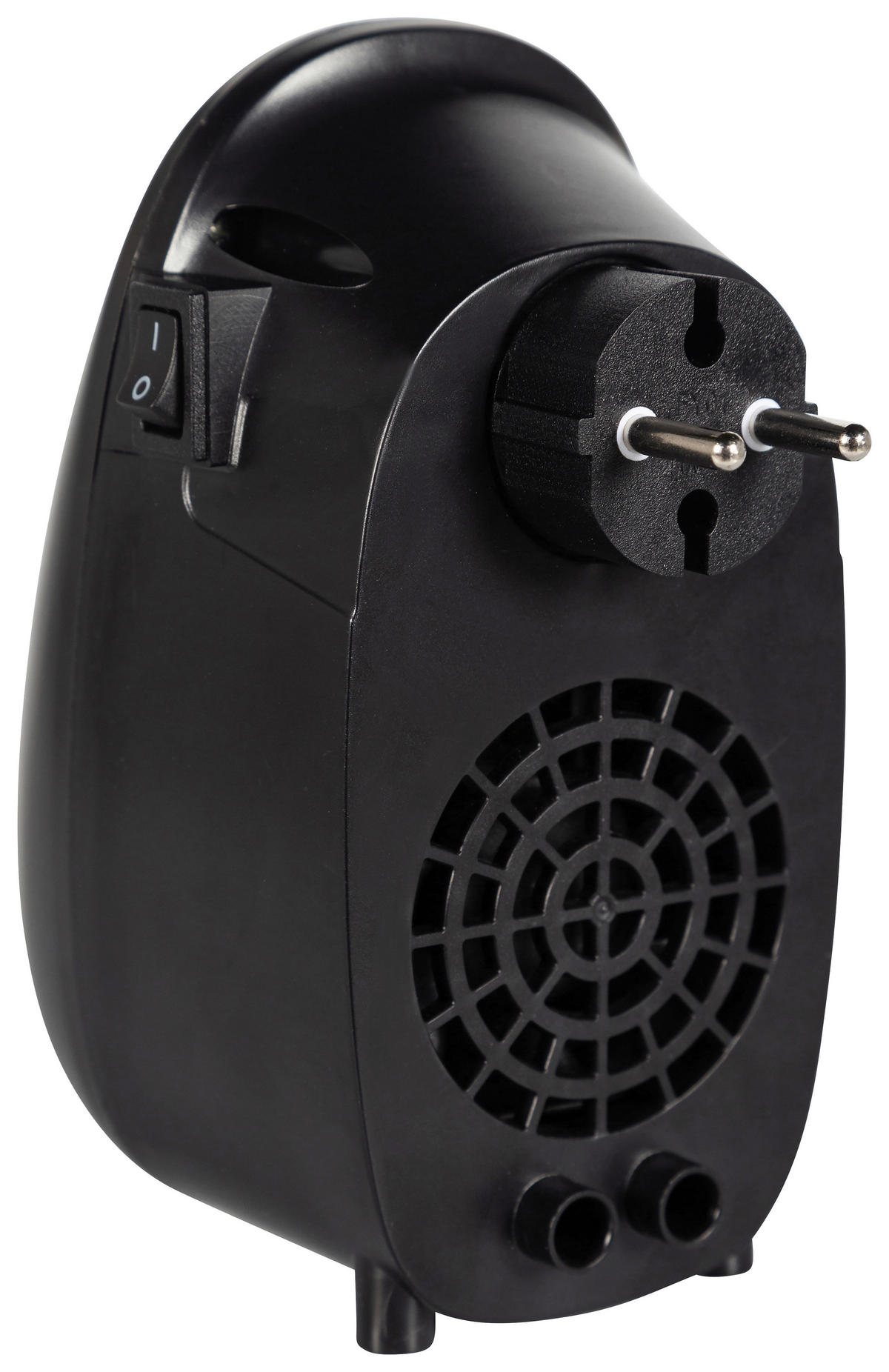 Heizlüfter WH701 schwarz Kunststoff B/H/L: ca. 12,7x16,4x9,6 cm ca. 400 W Keramik-Heizlüfter_Ora - schwarz (9,60/12,70/16,40cm)