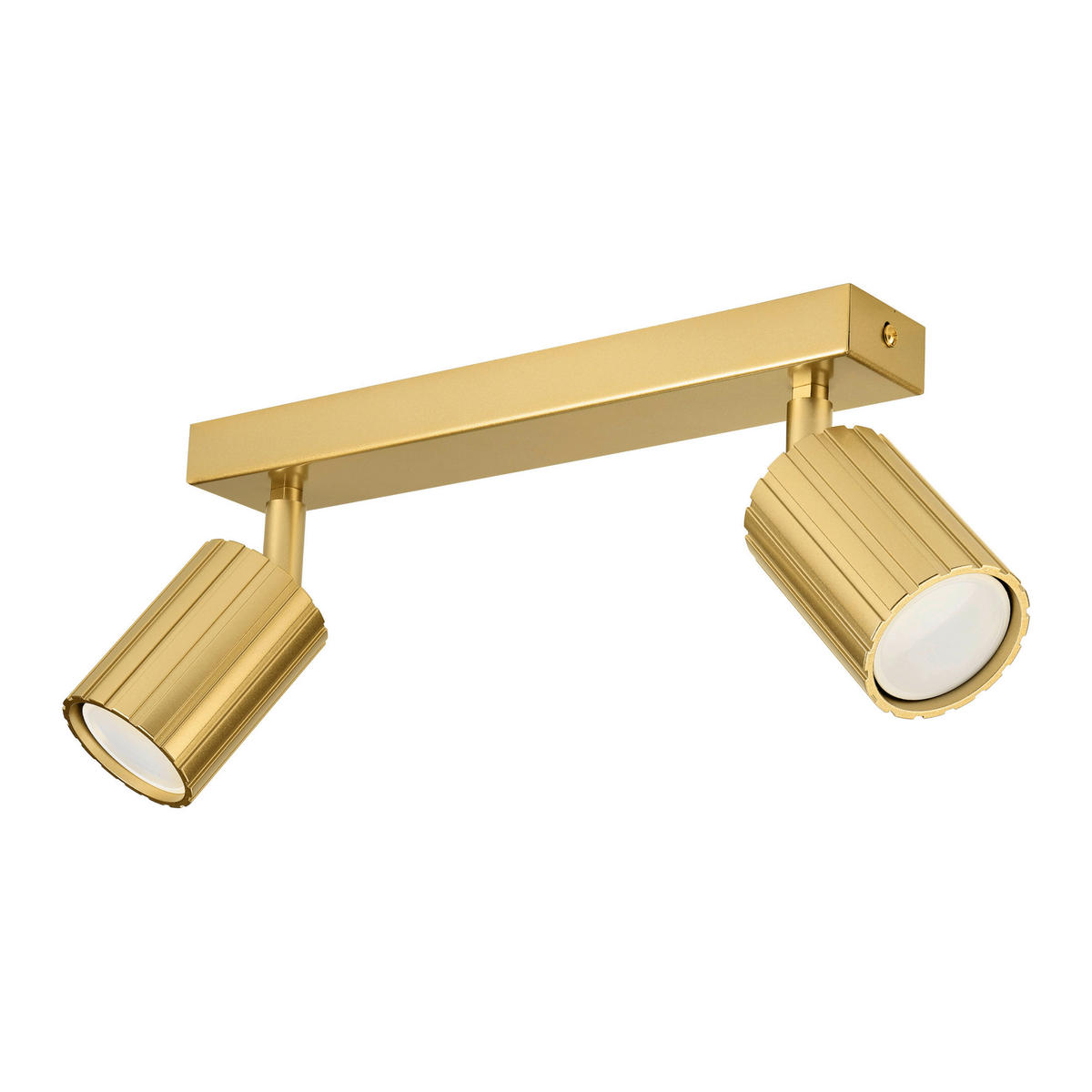 Lamkur Strahler gold Stahl B/H/L: ca. 6,5x16,5x30 cm 2 Brennstellen Prisma - gold (30,00/6,50/16,50cm) - Lamkur