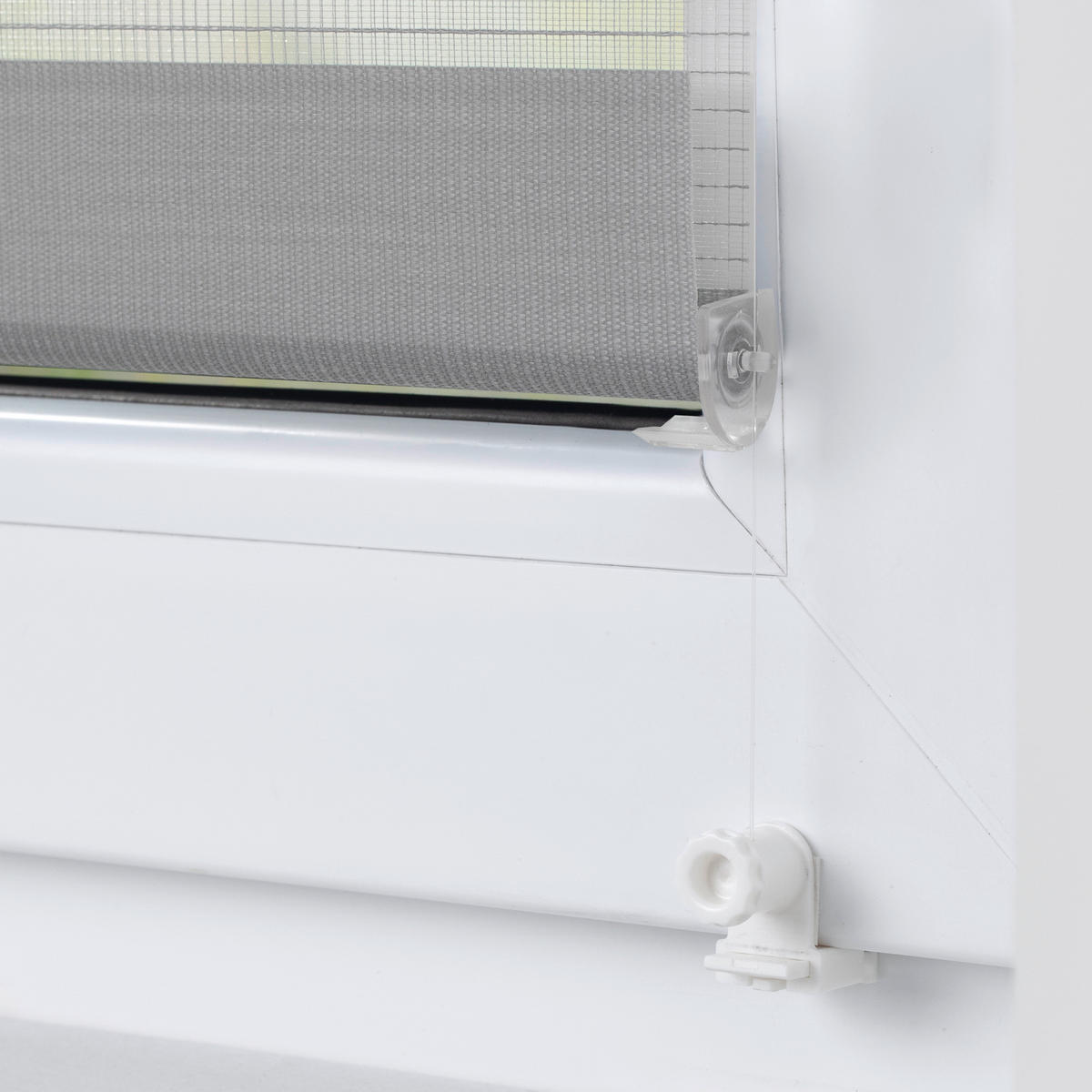 LICHTBLICK Doppelrollo Duo grau B/L: ca. 45x150 cm Duo - grau (45,00/150,00cm) - LICHTBLICK