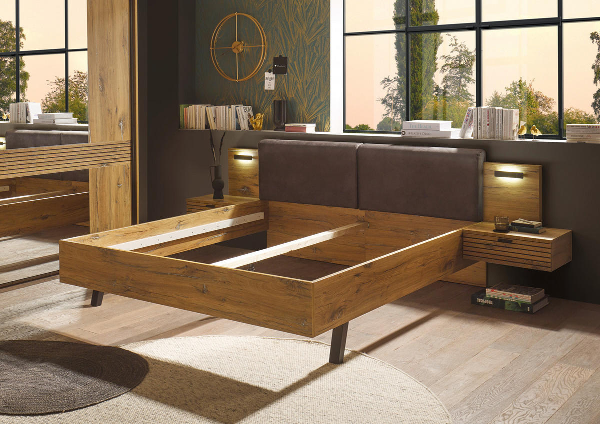 Bett Trattino Oak Flagstaff Optik B/H/T: ca. 295x93x212 cm Trattino - Oak (295,00/93,00/212,00cm)