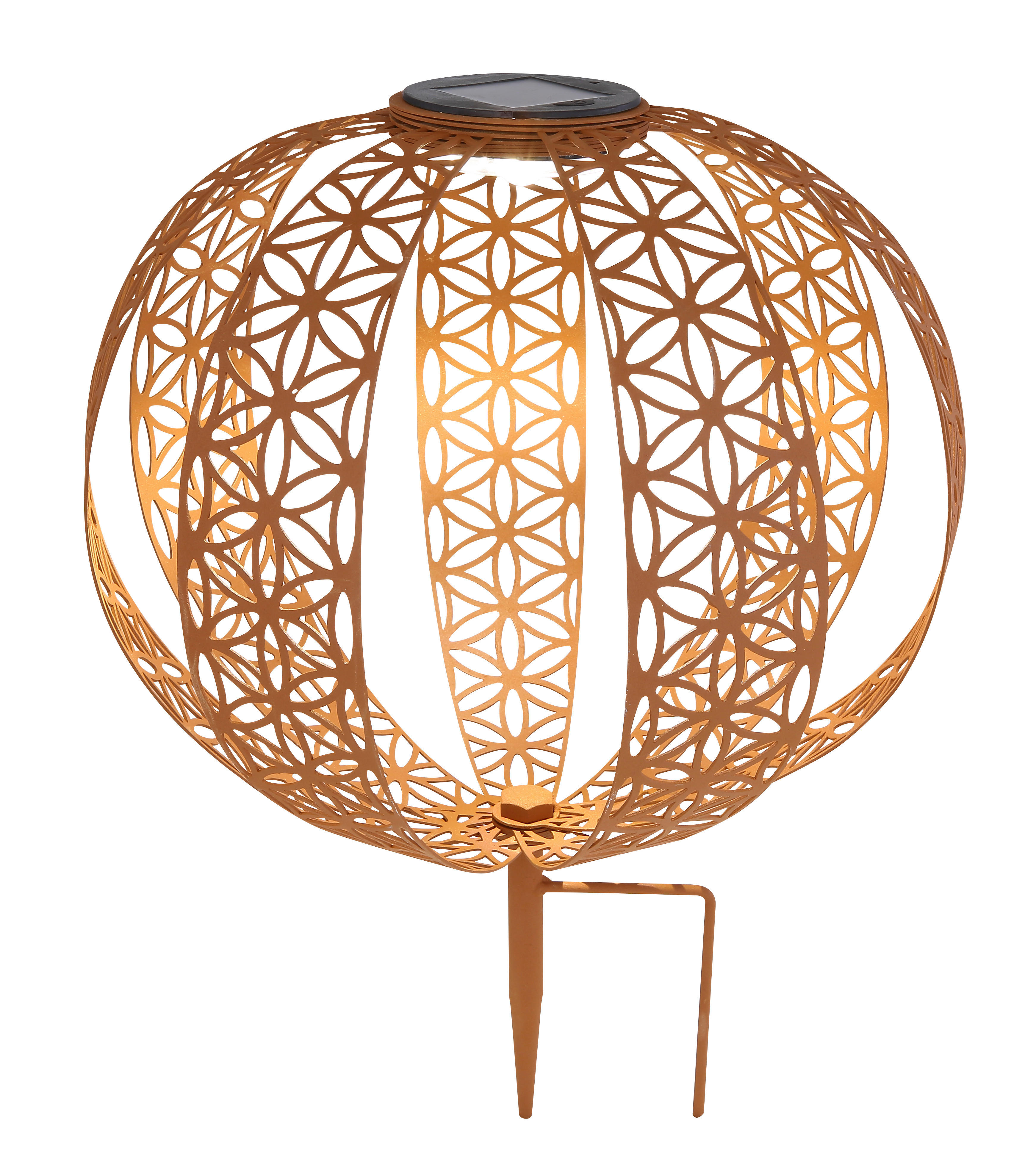 LED-Solarleuchte rost Metall H/D: ca. 41x30 cm SOLAR - rost (30,00/41,00cm) - GLOBO