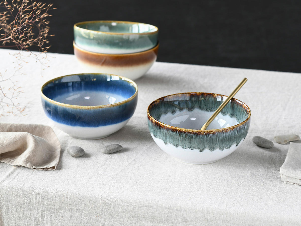 CreaTable Müslischalenset Cascade Bowls Mix Buddha bunt Steinzeug Cascade Bowls Mix Buddha - bunt - CreaTable