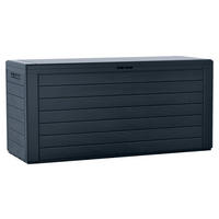 Prosperplast Aufbewahrungsbox WOODEBOX anthrazit Kunststoff B/H/L: ca. 43,8x55x116 cm WOODEBOX - anthrazit (116,00/43,80/55,00cm) - Prosperplast