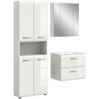 Badezimmer-Set Ice weiß weiß Hochglanz B/H/T: ca. 135x185x46 cm Ice - weiß (135,00/185,00/46,00cm) - xonox.home