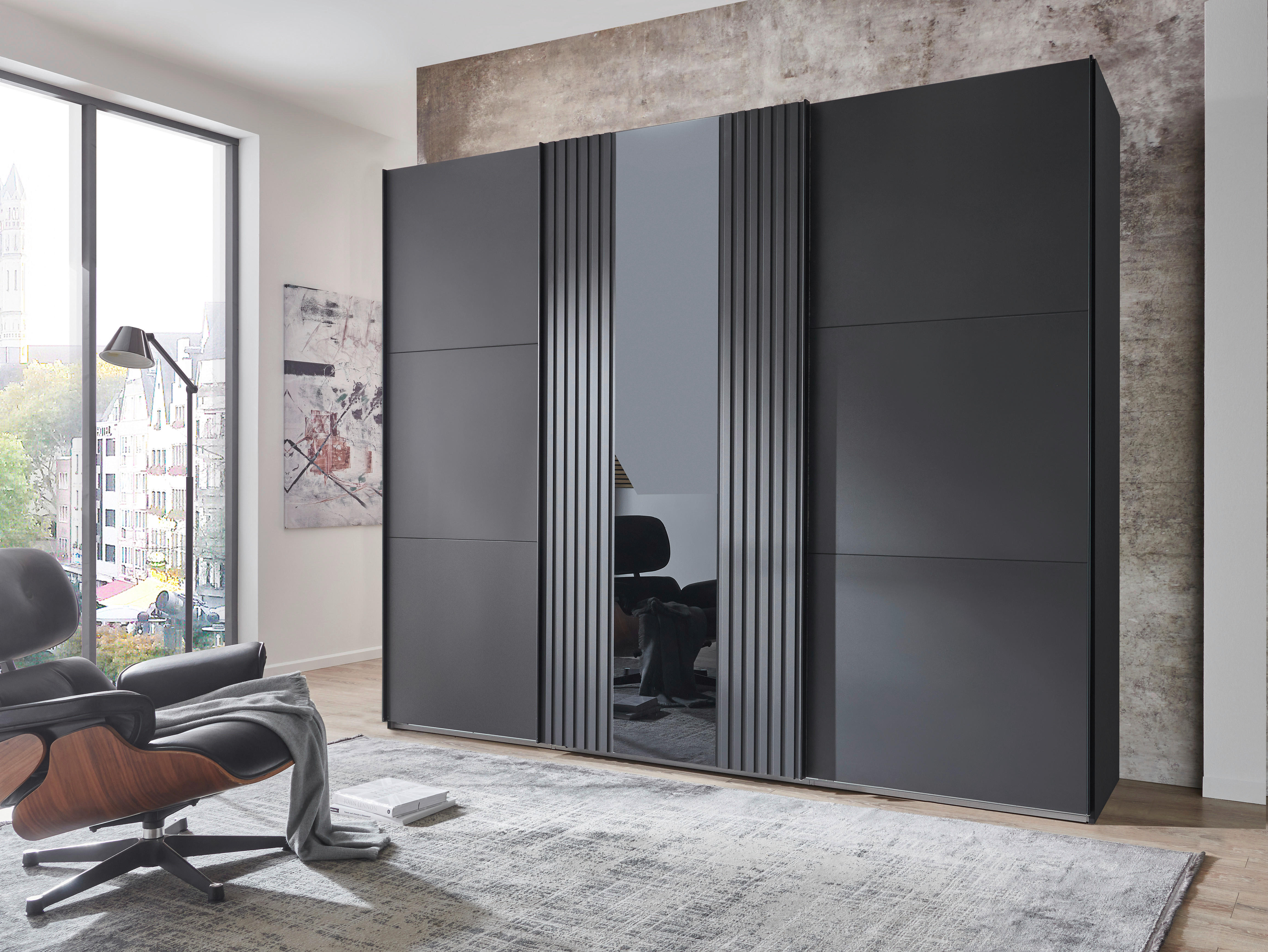 Schwebetürenschrank Atlanta Graphit B/H/T: ca. 250x216x65 cm Atlanta - Graphit (250,00/216,00/65,00cm)