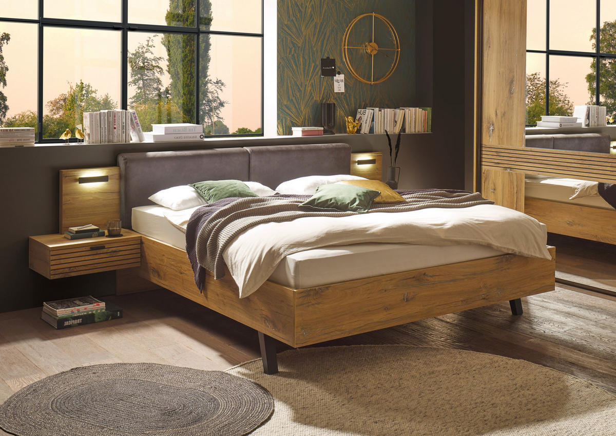 Bett Trattino Oak Flagstaff Optik B/H/T: ca. 295x93x212 cm Trattino - Oak (295,00/93,00/212,00cm)