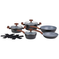 MICHELINO Topfset Nora Wood schwarz Aluminium 10 tlg. Nora Wood - schwarz - MICHELINO