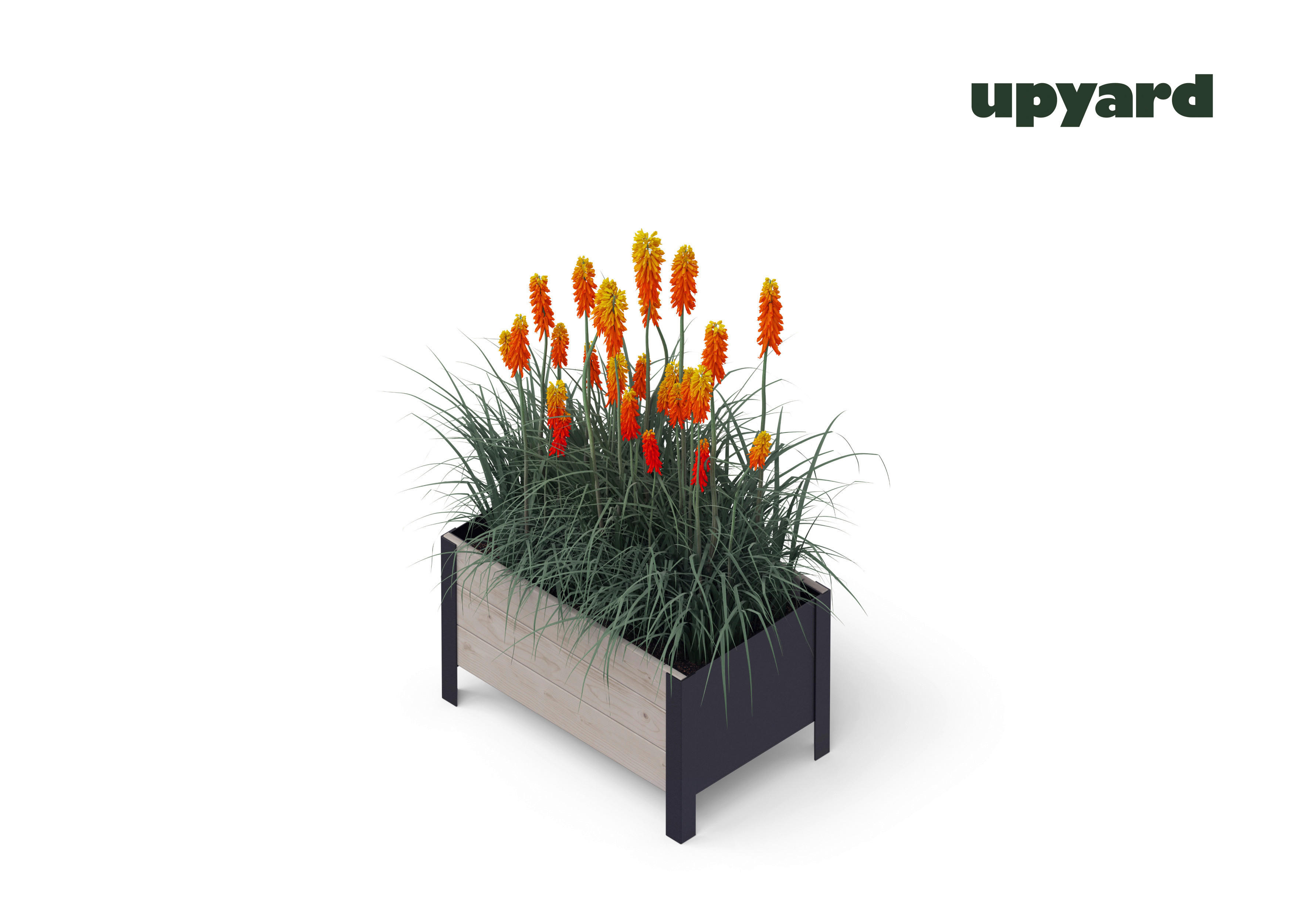 UPYARD Hochbeet MODERN grau Holz B/H/L: ca. 36x32x58 cm MODERN - grau (58,00/36,00/32,00cm) - UPYARD