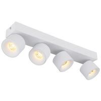 GLOBO LED-Spot weiß Aluminium Metall B/H/T: ca. 7,2x12x45,5 cm 4 Brennstellen RAE - weiß (7,20/12,00/45,50cm) - GLOBO