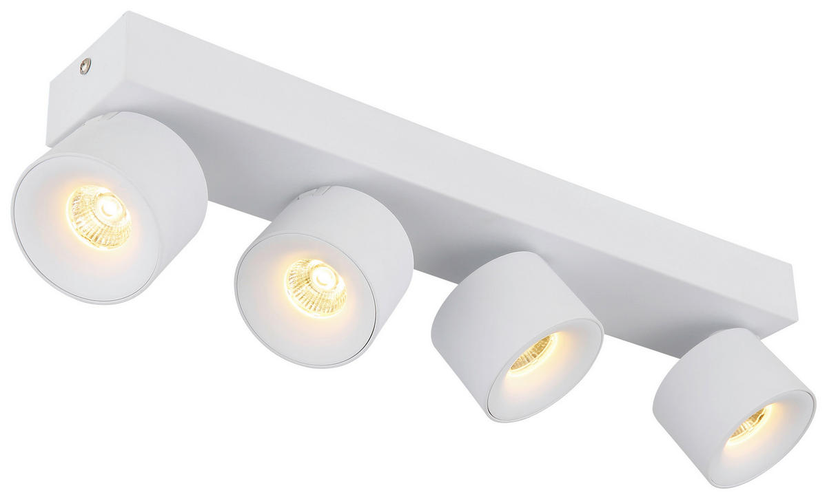 GLOBO LED-Spot weiß Aluminium Metall B/H/T: ca. 7,2x12x45,5 cm 4 Brennstellen RAE - weiß (7,20/12,00/45,50cm) - GLOBO