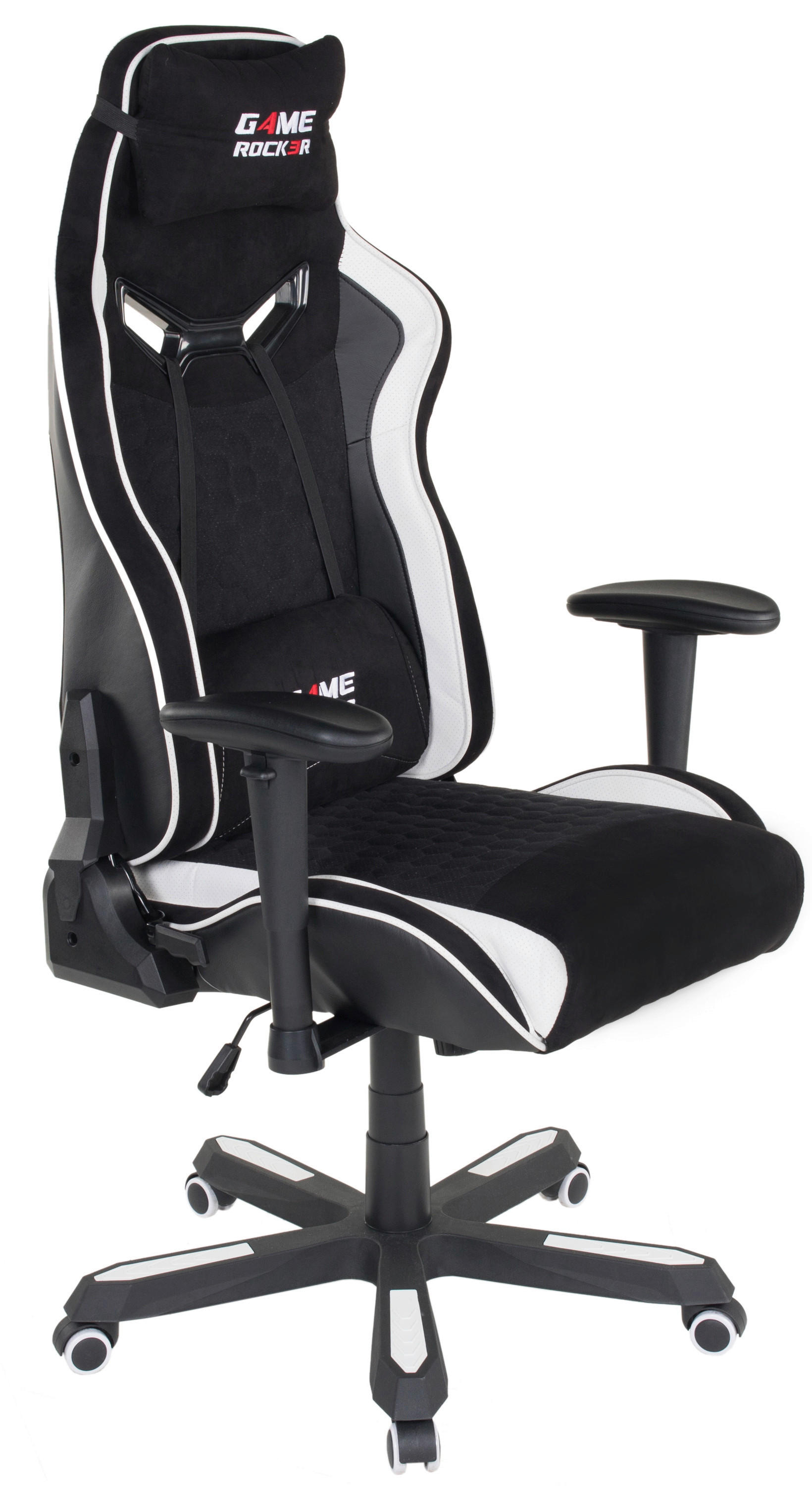 Gaming-Sessel Game-Rocker schwarz weiß Kunstleder Microfaser Game-Rocker - weiß/schwarz