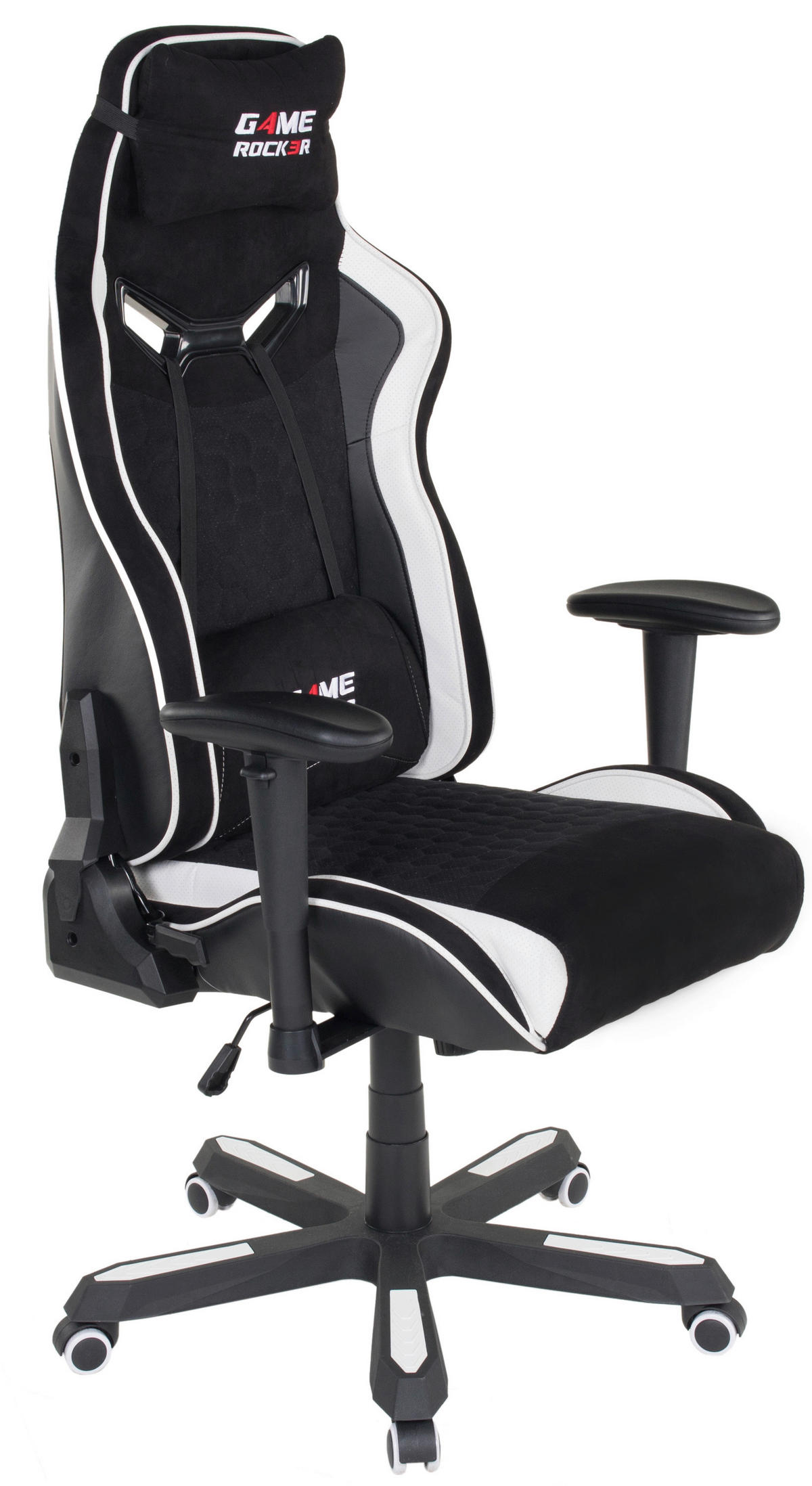 Gaming-Sessel Game-Rocker schwarz weiß Kunstleder Microfaser Game-Rocker - weiß/schwarz