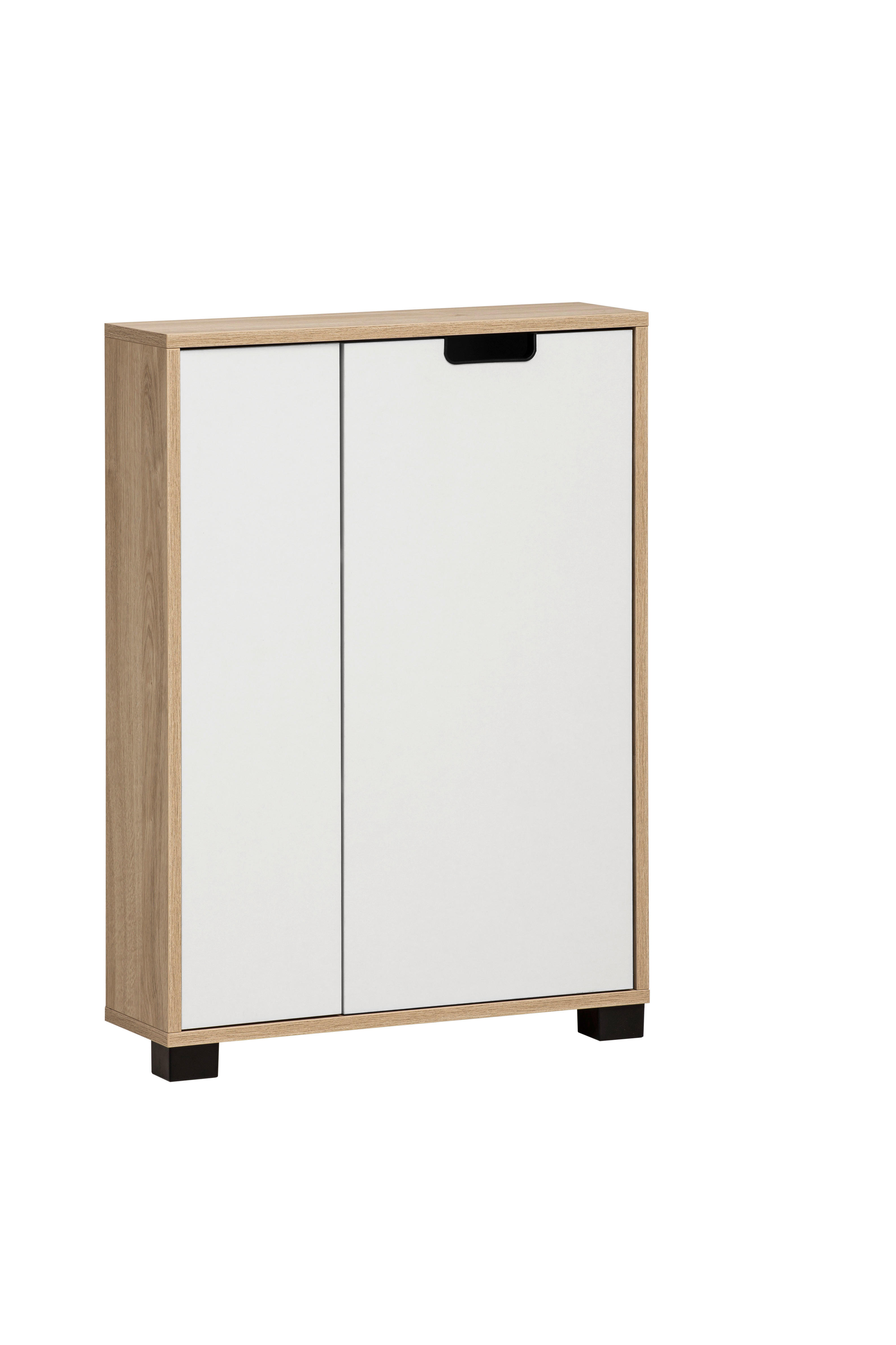 Schrank Emmik weiß matt Eiche Eiche weiß Nachbildung B/H/T: ca. 59,8x85,2x19,55 cm Emmik - Eiche/weiß (59,80/85,20/19,55cm) - Möbelpartner