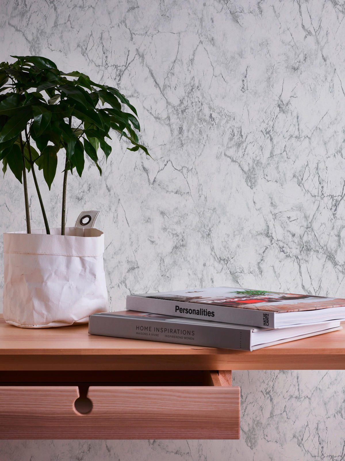 Vliestapete Marmor weiß grau B/L: ca. 53x1005 cm Vliestapete_36157-2_Neue_Bude - weiß/grau (53,00/1005,00cm)