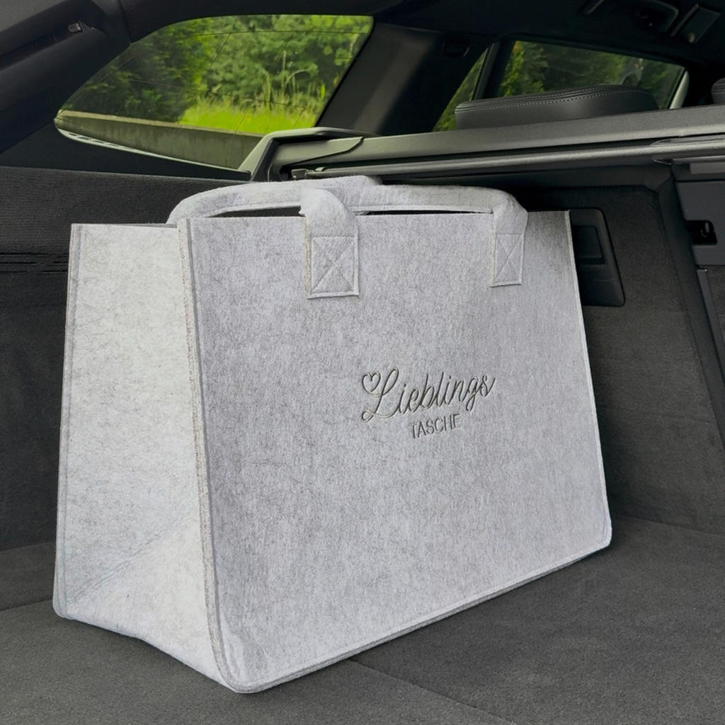 Thumbnail - Kesper Tasche Filz grau Polyester B/H/L: ca. 25x34x50 cm