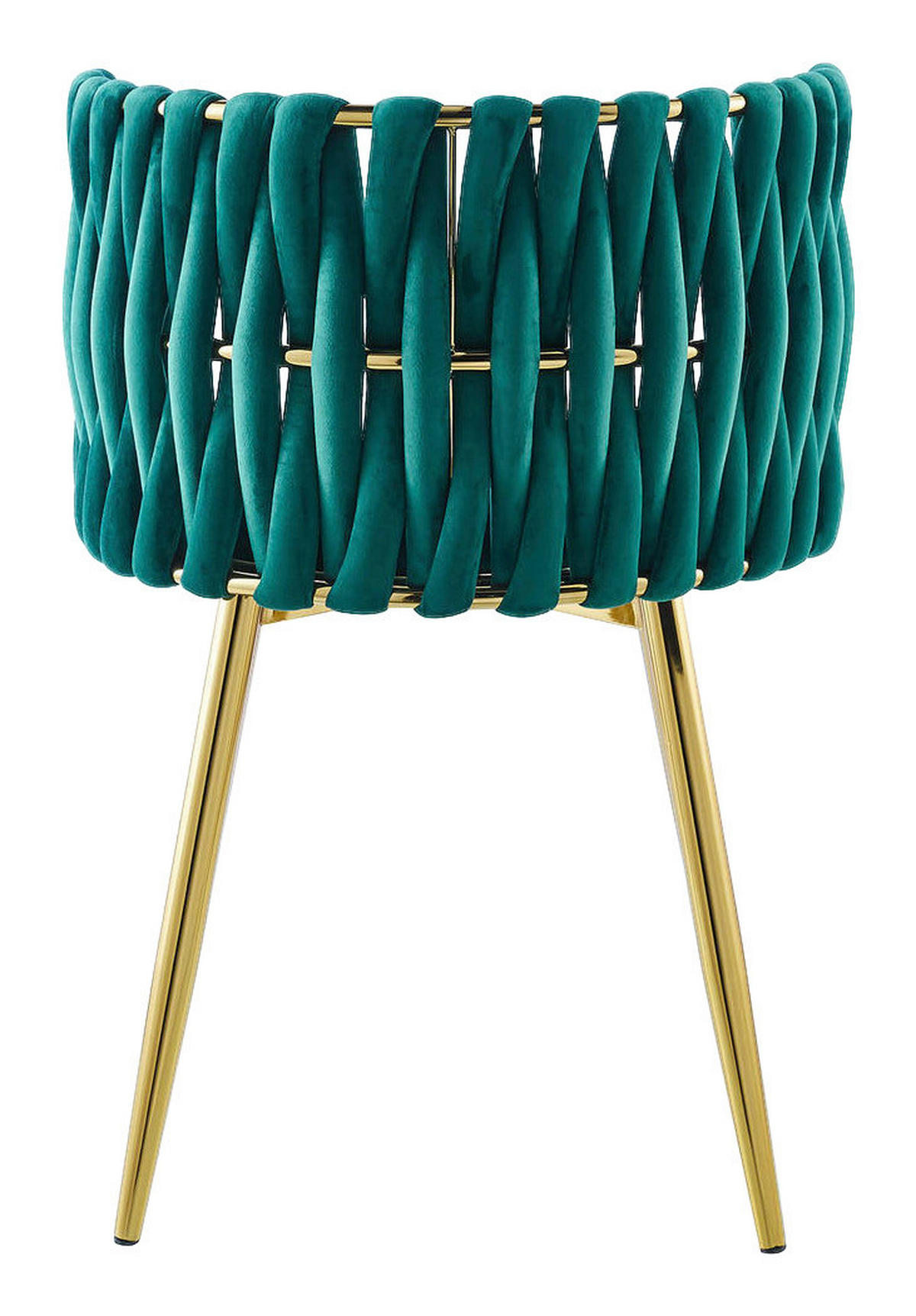 Stuhl Milla 100 2er-Set grün Microfaser B/H/T: ca. 57x80x53 cm Milla 100 2er-Set - gold/grün (57,00/80,00/53,00cm) - 360 Living