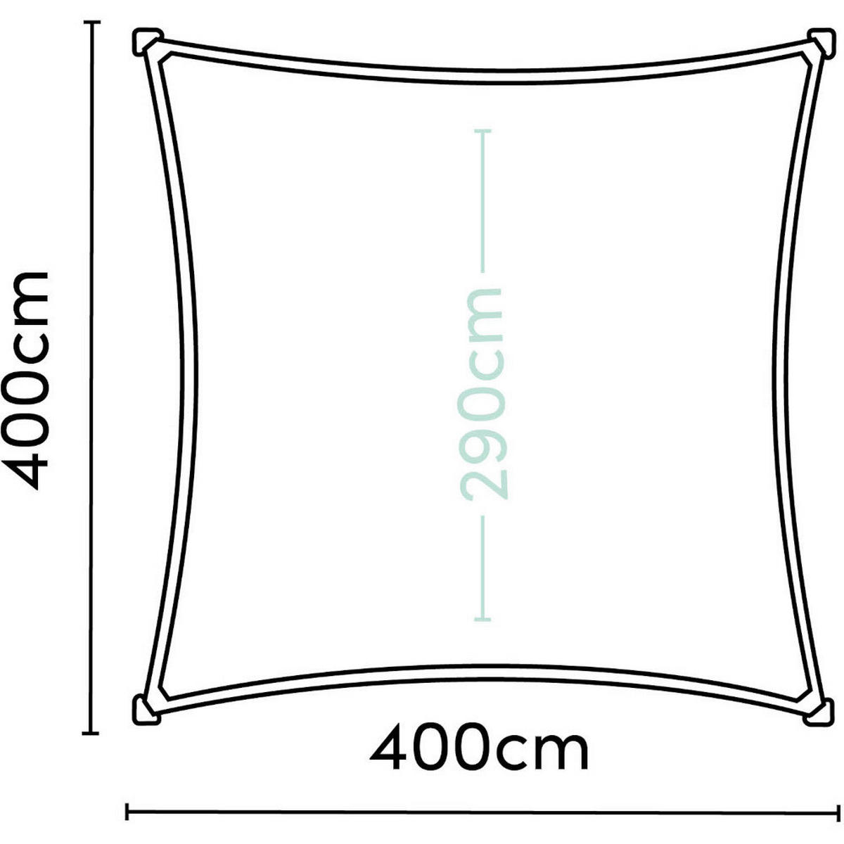 PLATINUM Sonnensegel Dreamsail creme Polyester B/H/L: ca. 400x1x400 cm Dreamsail - creme (400,00/400,00/1,00cm) - PLATINUM