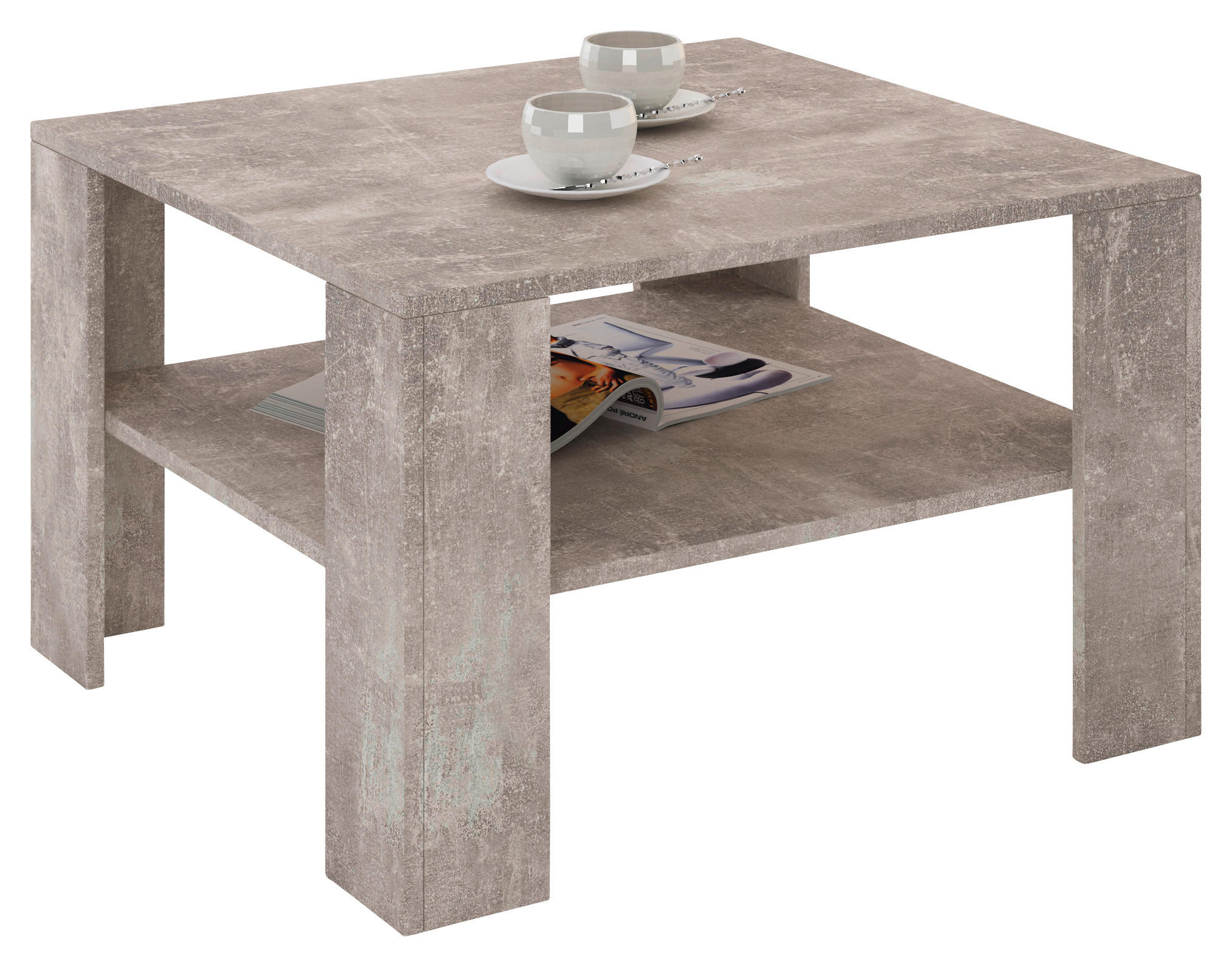 Couchtisch Venta VET01 Beton Optik B/H/T: ca. 68x41x68 cm Venta VET01 - Beton (68,00/41,00/68,00cm)