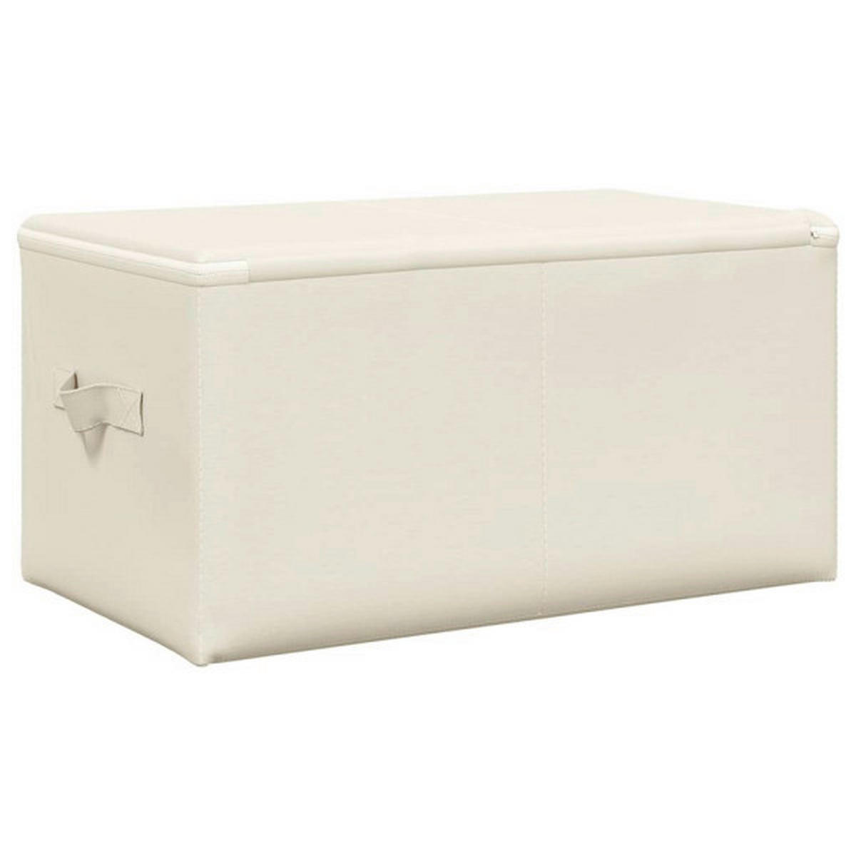 vidaXL Aufbewahrungsbox creme B/H/L: ca. 34x23x43 cm Aufbewahrungsbox - creme (43,00/34,00/23,00cm) - vidaXL