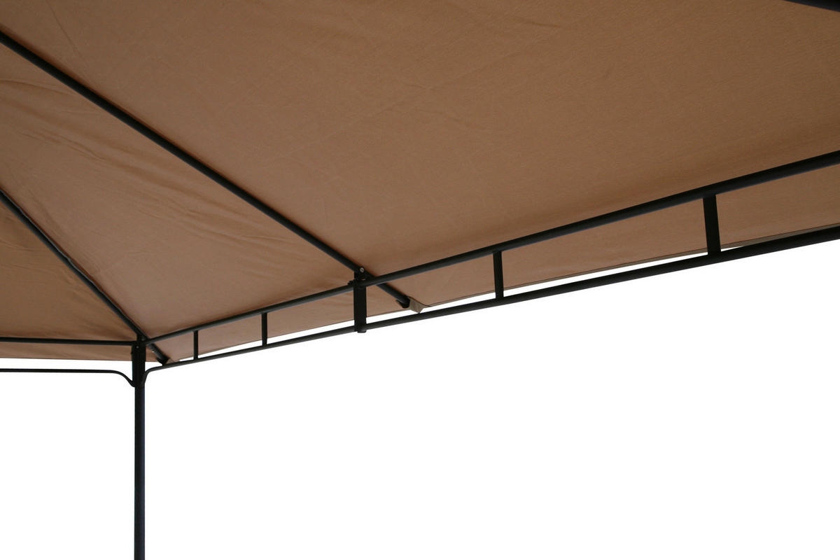 Grasekamp Pavillon Rimini Flex taupe Stahl B/H/L: ca. 300x263x300 cm Rimini Flex - taupe (300,00/300,00/263,00cm) - Grasekamp