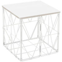 POCOline Beistelltisch weiß Metall B/H/T: ca. 28x28x28 cm Beistelltisch weiß - weiß (28,00/28,00/28,00cm) - POCOline