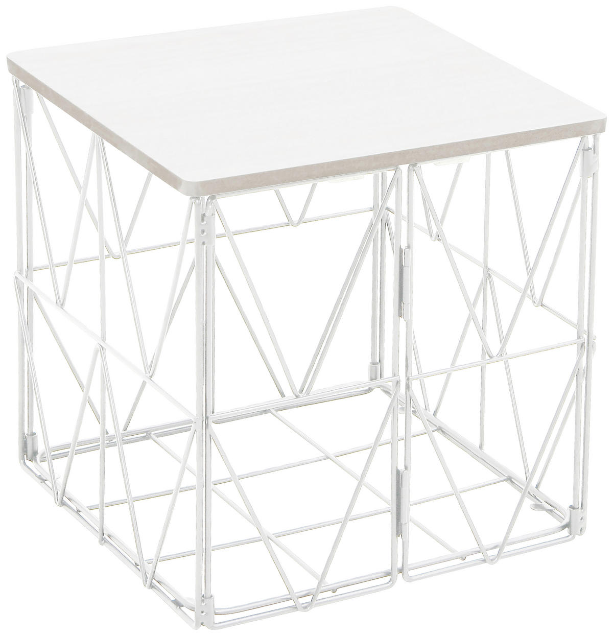 POCOline Beistelltisch weiß Metall B/H/T: ca. 28x28x28 cm Beistelltisch weiß - weiß (28,00/28,00/28,00cm) - POCOline